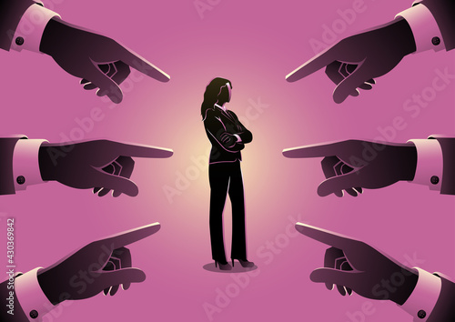 Businesswoman pointed