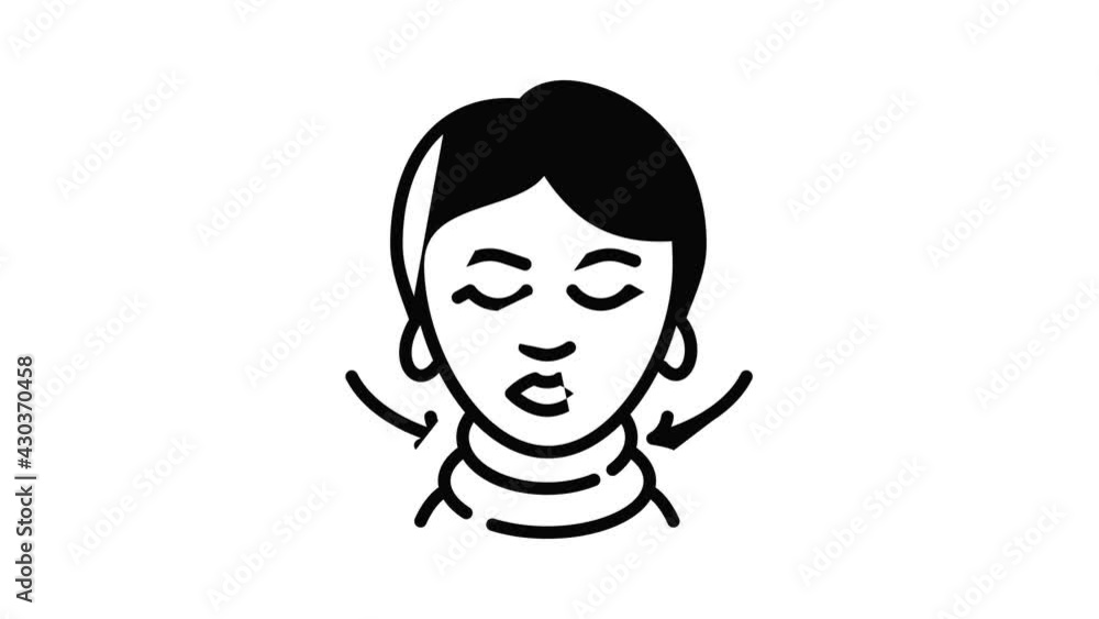 Lifting necklace icon animation outline best object on white background Lifting necklace icon animation outline best object on white background