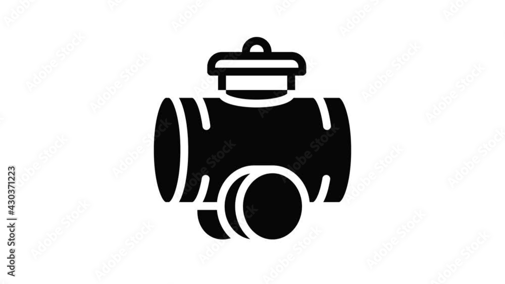 Tractor cistern icon animation outline best object on white background Tractor cistern icon animation outline best object on white background