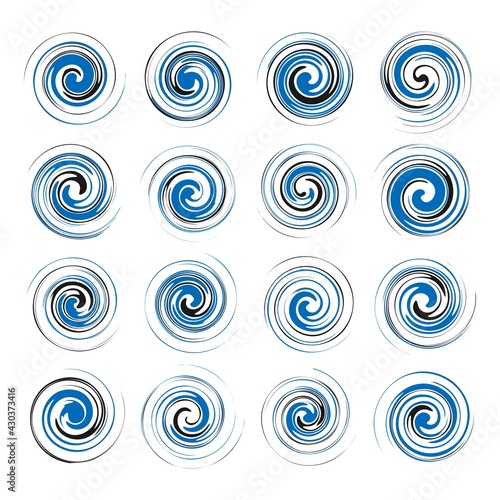 Abstract Twister Design Element Set