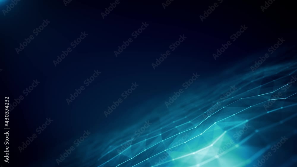 Abstract Plexus Digital Geometrical Background Loop/ 4k animation of an abstract technology background with moving lines and dots for network digital data concept and communication seamless looping