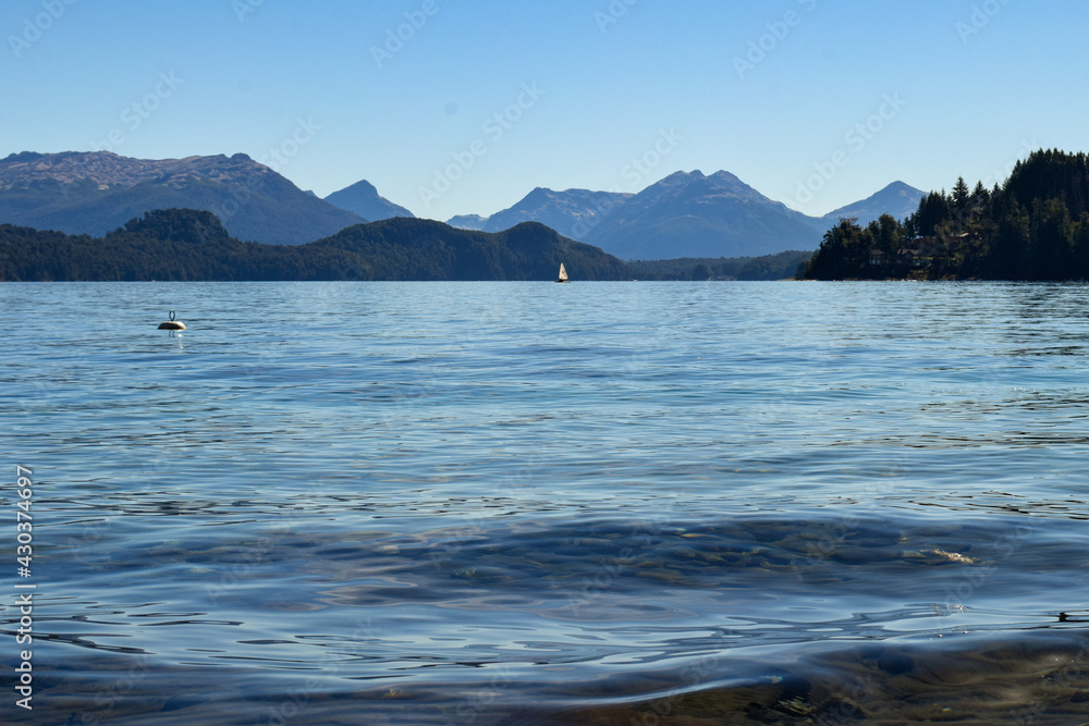 lake and mountains