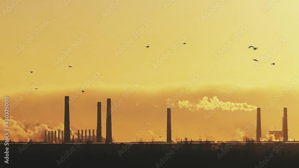 Processing of minerals. Industrial landscape. Fuming chimneys. Heavy industry. Metallurgical industrial factory. Air pollution concept background. Toxic substances. Processing of minerals. Industrial landscape. Fuming chimneys. Heavy industry. Metallurgical industrial factory. Air pollution concept background. Toxic substances.