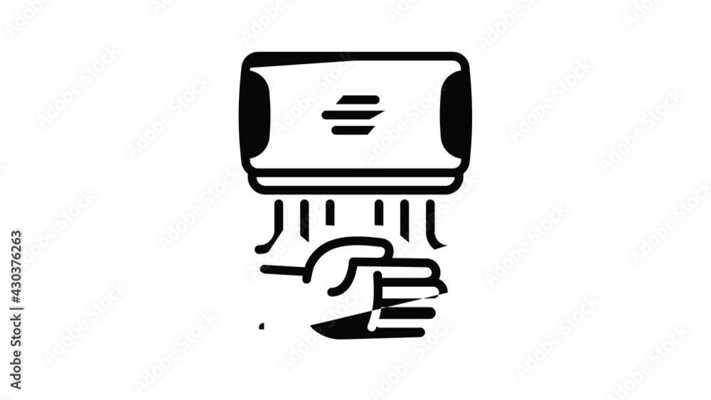 Hand dryer icon animation outline best object on white background Hand dryer icon animation outline best object on white background