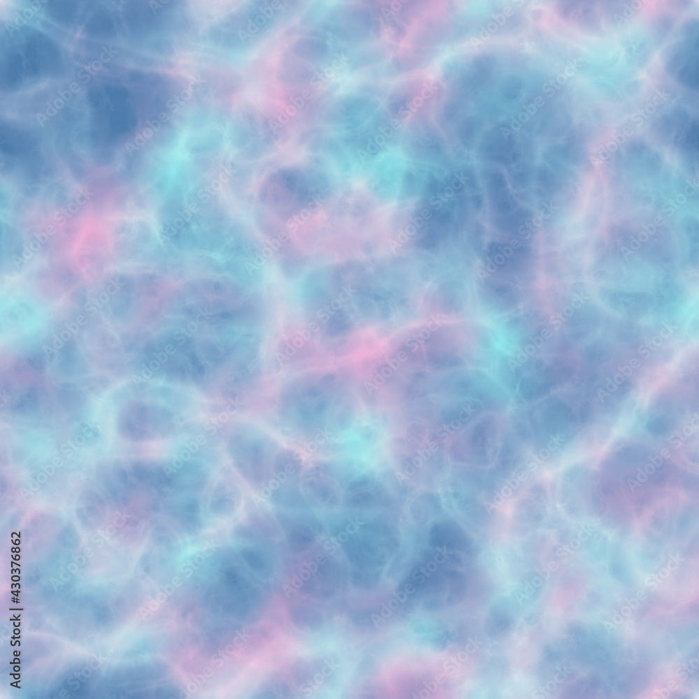 Blue marble with pink veins. Seamless texture or background.
