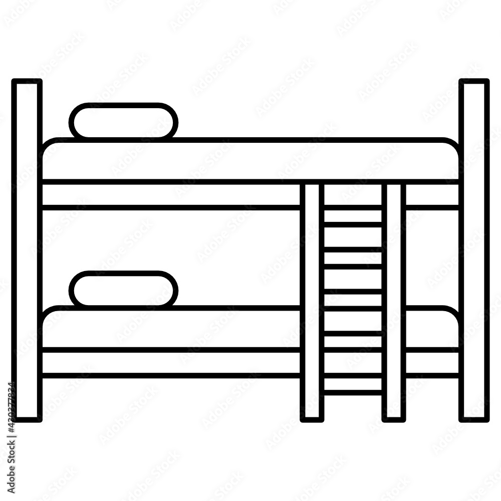 dorm bed concept, Bunk bed Hostel Furniture Vector Icon Design, Interior design Symbol, Home Office decoration Sign, Residential and Commercial Decor Elements stock illustration dorm bed concept, Bunk bed Hostel Furniture Vector Icon Design, Interior design Symbol, Home Office decoration Sign, Residential and Commercial Decor Elements stock illustration