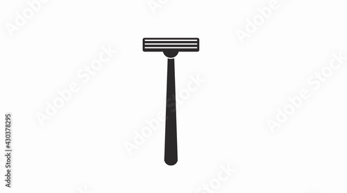 Razor Icon. Vector isolated black and white illustration of a razor blade