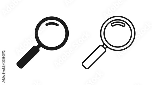 Magnifier icons isolated on white background. Search concept. Loupe. Vector illustration