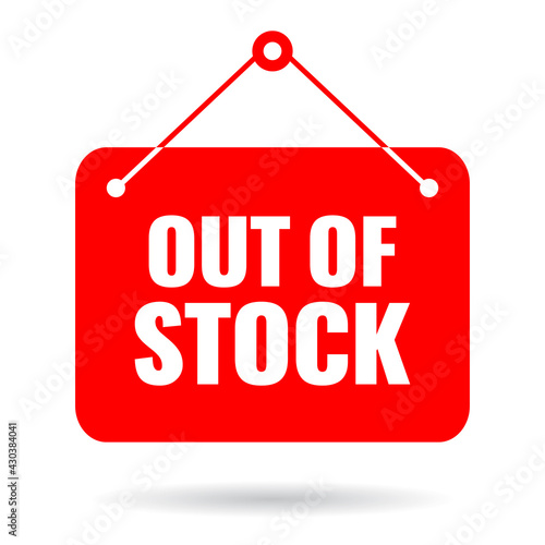 Out of stock vector sign