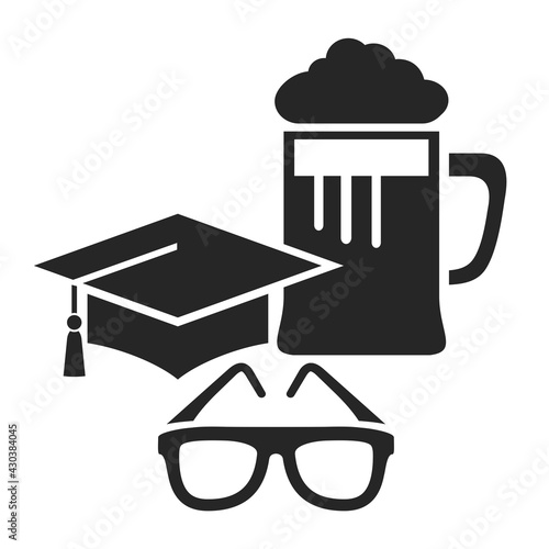 Students party vector icon