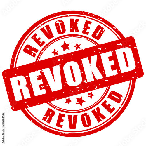 Revoked grunge rubber stamp