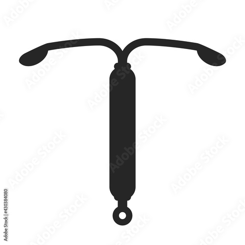 Intrauterine contraceptive device (IUD) vector icon