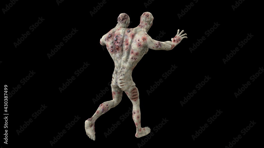 Fototapeta premium Zombie mutant 2 3D Render