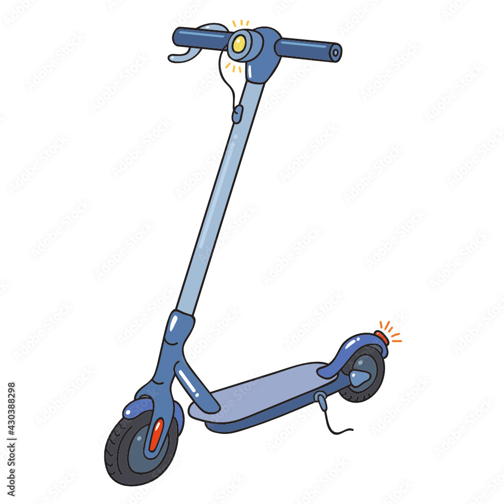 Electric Scooter vector illustration. Electric city personal transport.  Scooter-sharing system vector de Stock | Adobe Stock