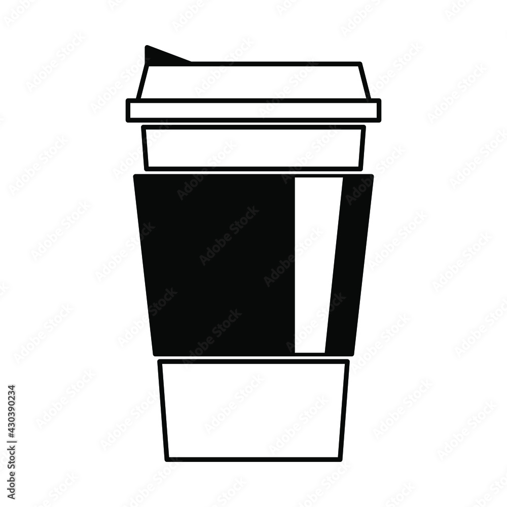 Cup of coffee in lineart. Icon for site. Minimalism style. Vector, EPS10. Cup of coffee in lineart. Icon for site. Minimalism style. Vector, EPS10.