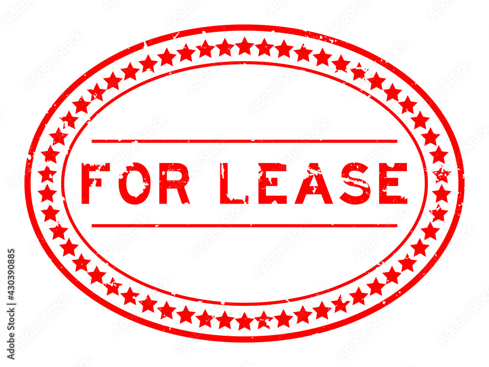Grunge red for lease word oval rubber seal stamp on white background Grunge red for lease word oval rubber seal stamp on white background