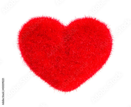 Valentines Day. Red Hearts isolated on white background.