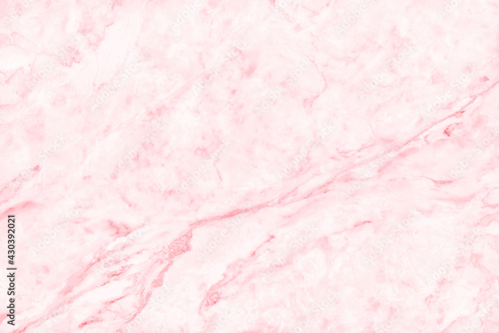Fototapeta premium Pink marble texture background with high resolution for interior decoration. Tile stone floor in natural pattern.