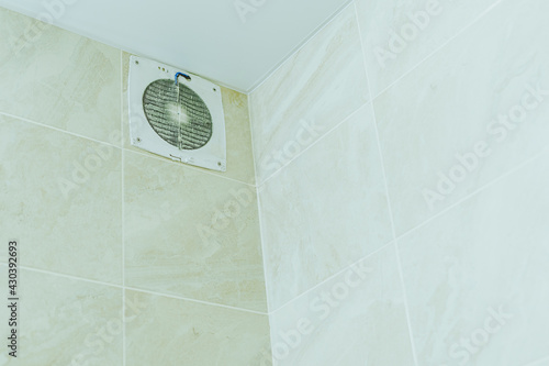 Принти на полотні Air extractor clogged with dust in the bathroom