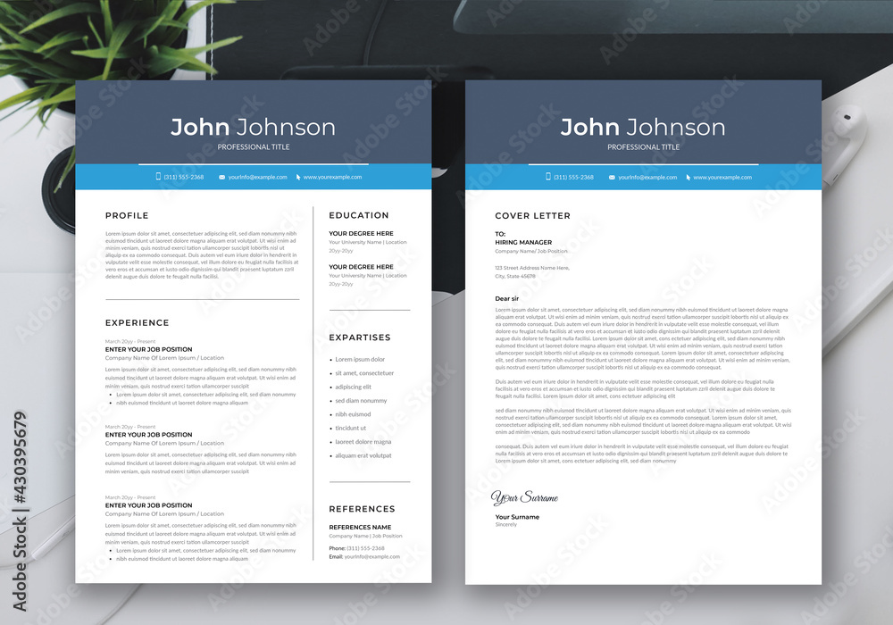 Obraz premium Resume template. Simple elegant style