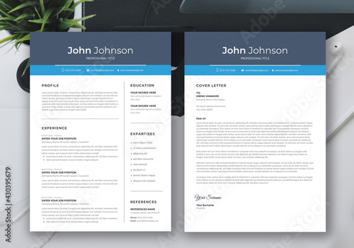 Resume template. Simple elegant style