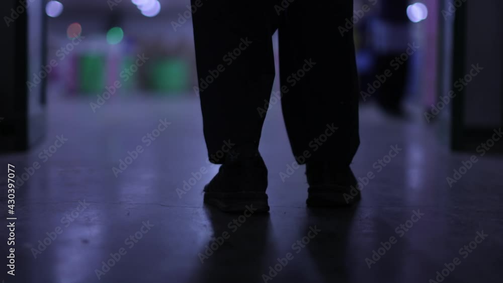 Footsteps of a person walking into a production plant. Footsteps of a person walking into a production plant.