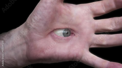 Eye in a hand.
An eye composited onto a hand. An iconic surrealist image.