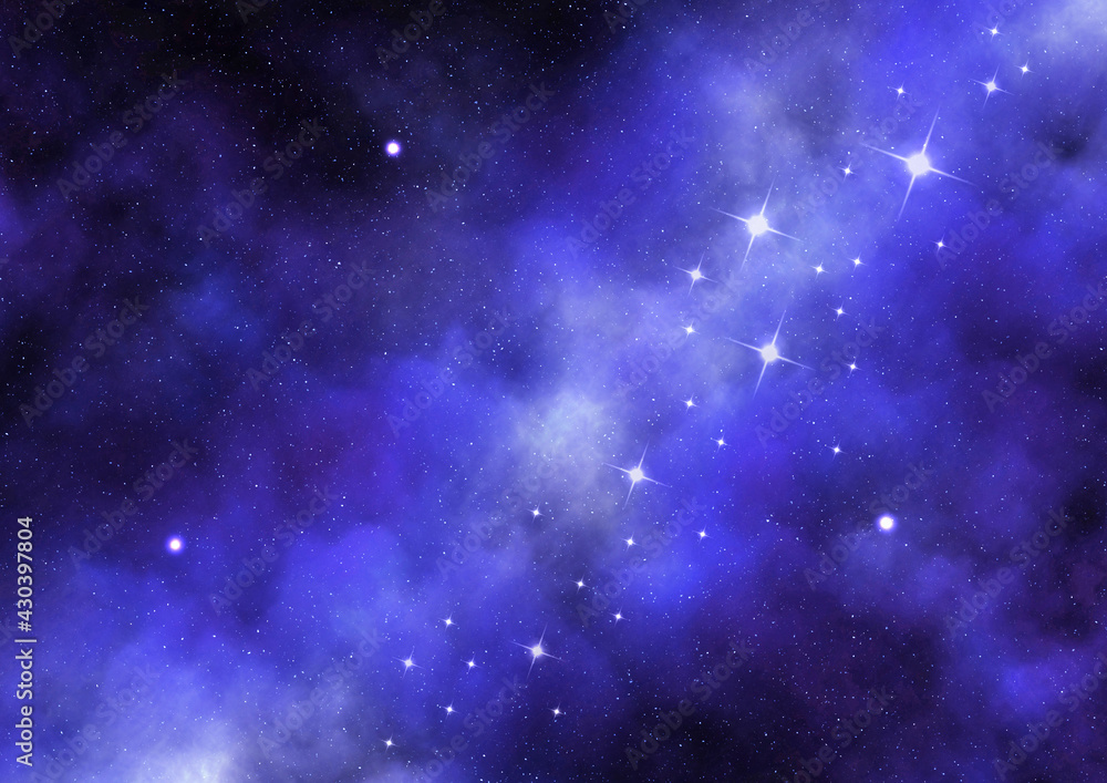 天の川銀河 背景イラスト素材 紫色 Stock Illustration Adobe Stock