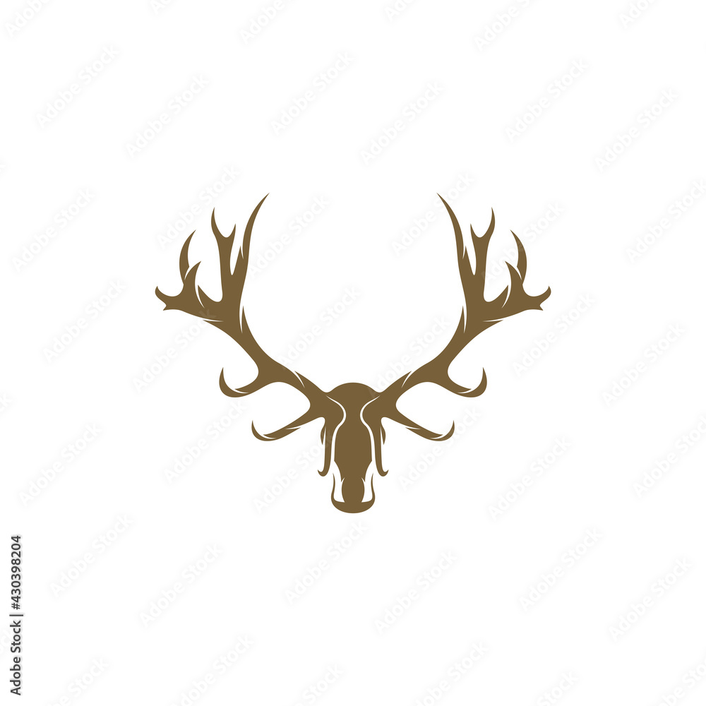 Obraz Deer head design vector illustration, Creative Deer head logo design concept template, symbols icons
