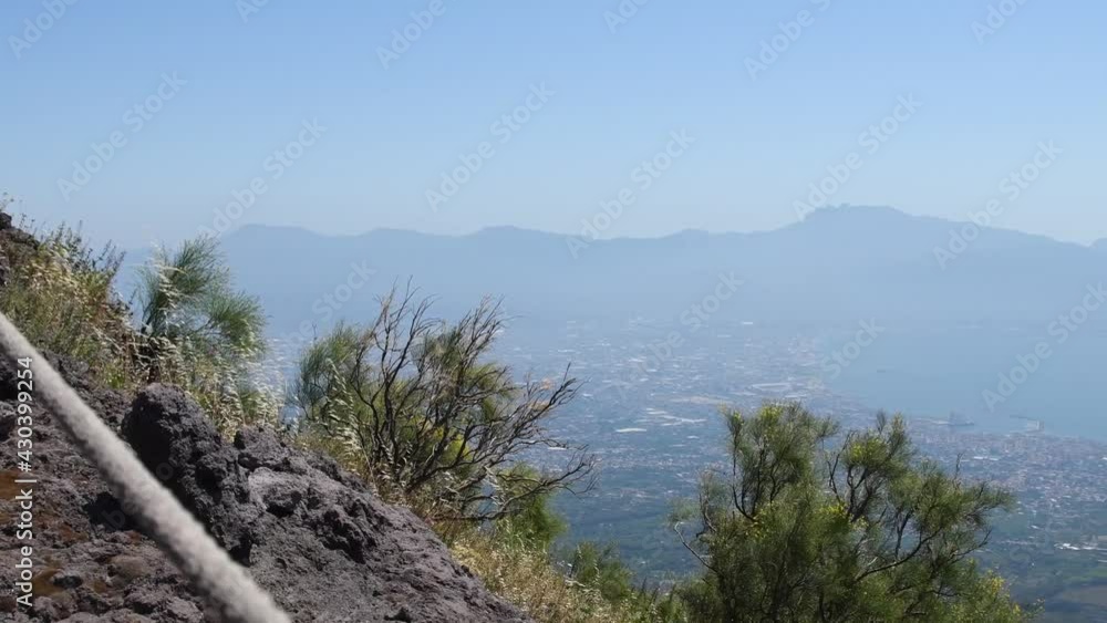View of the Gulf of Naples from Mount Vesuvius - volcano, Italy
View of the Gulf of Naples from Mount Vesuvius - volcano, Italy