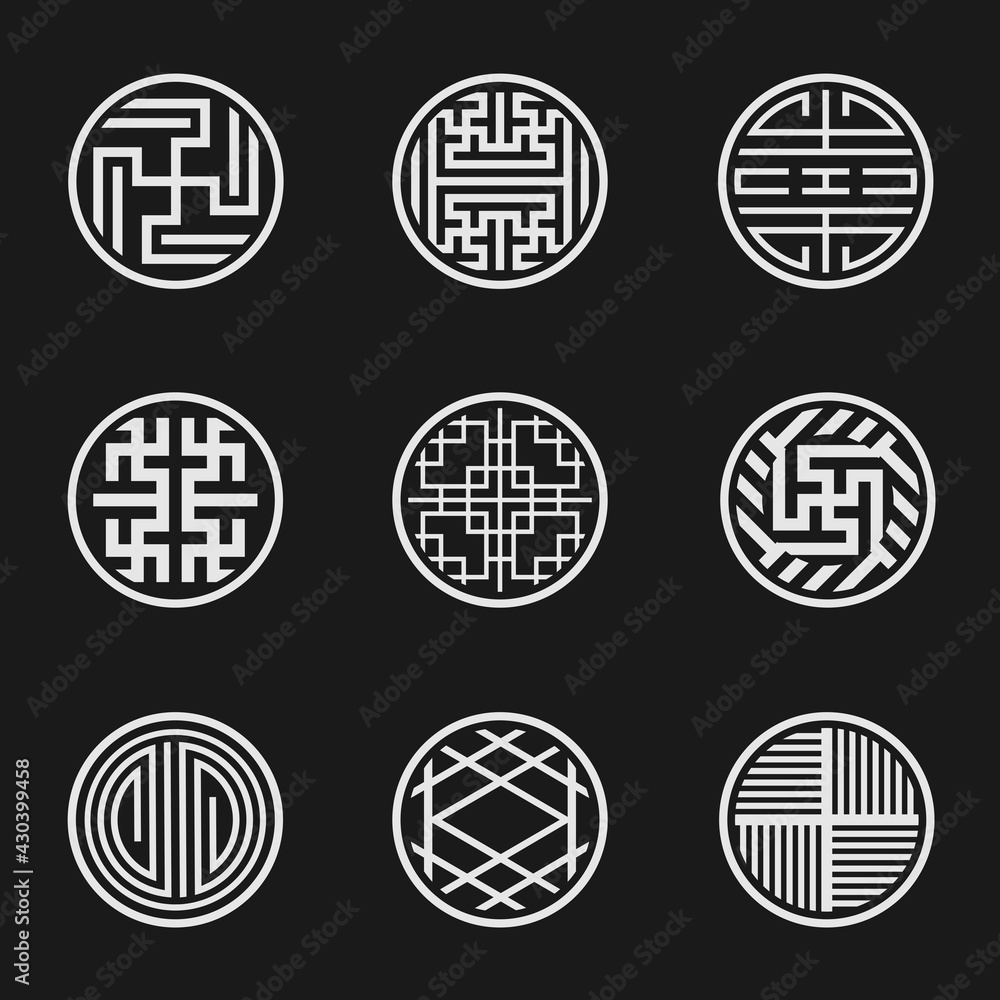 Round With Artistic Line Shape Round With Artistic Line Shape