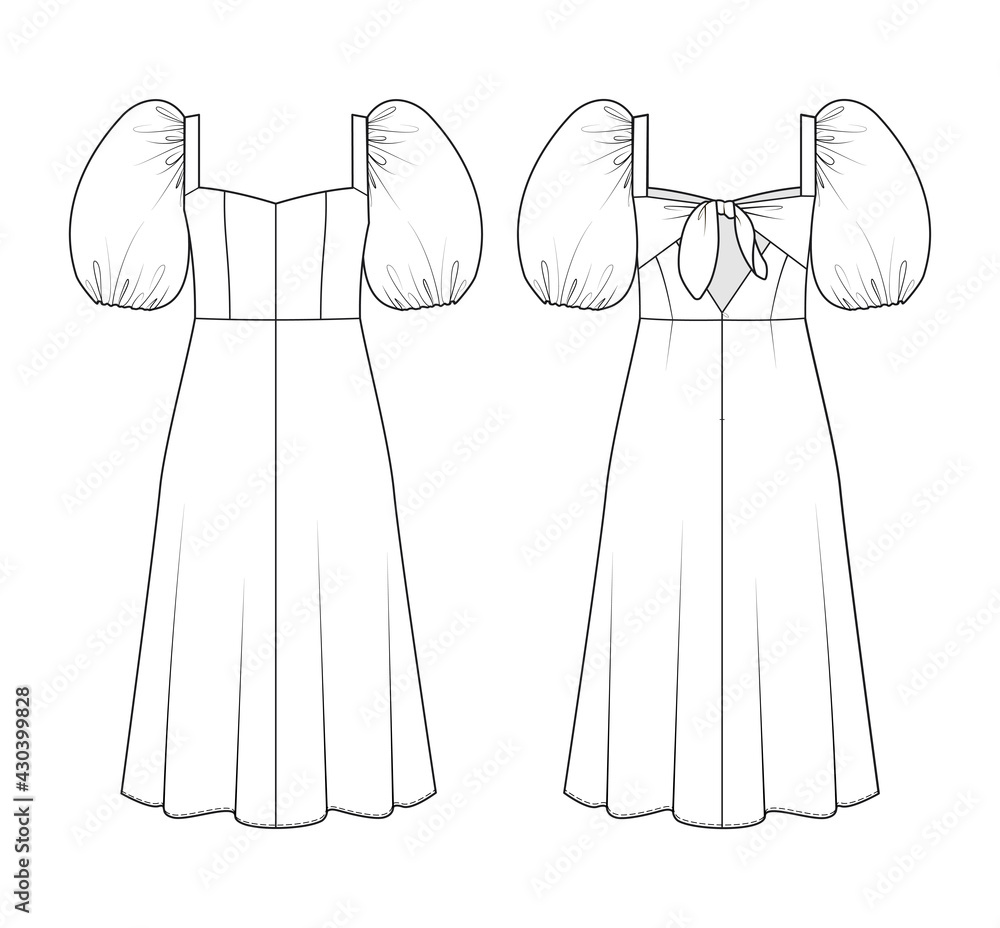 DAPHNE Puff Sleeve Dress Pattern | lupon.gov.ph
