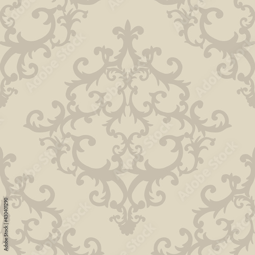 Seamless baroque style dama...
