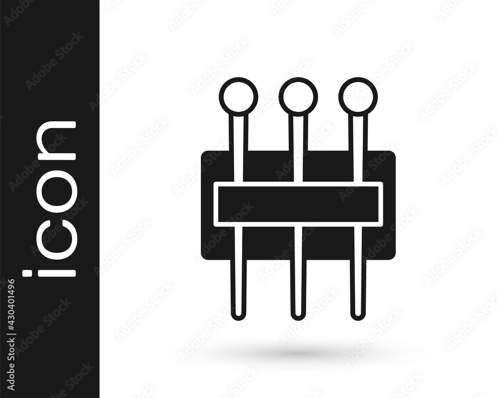 Black Needle for sewing icon isolated on white background. Tailor symbol. Textile sew up craft sign. Embroidery tool. Vector Black Needle for sewing icon isolated on white background. Tailor symbol. Textile sew up craft sign. Embroidery tool. Vector