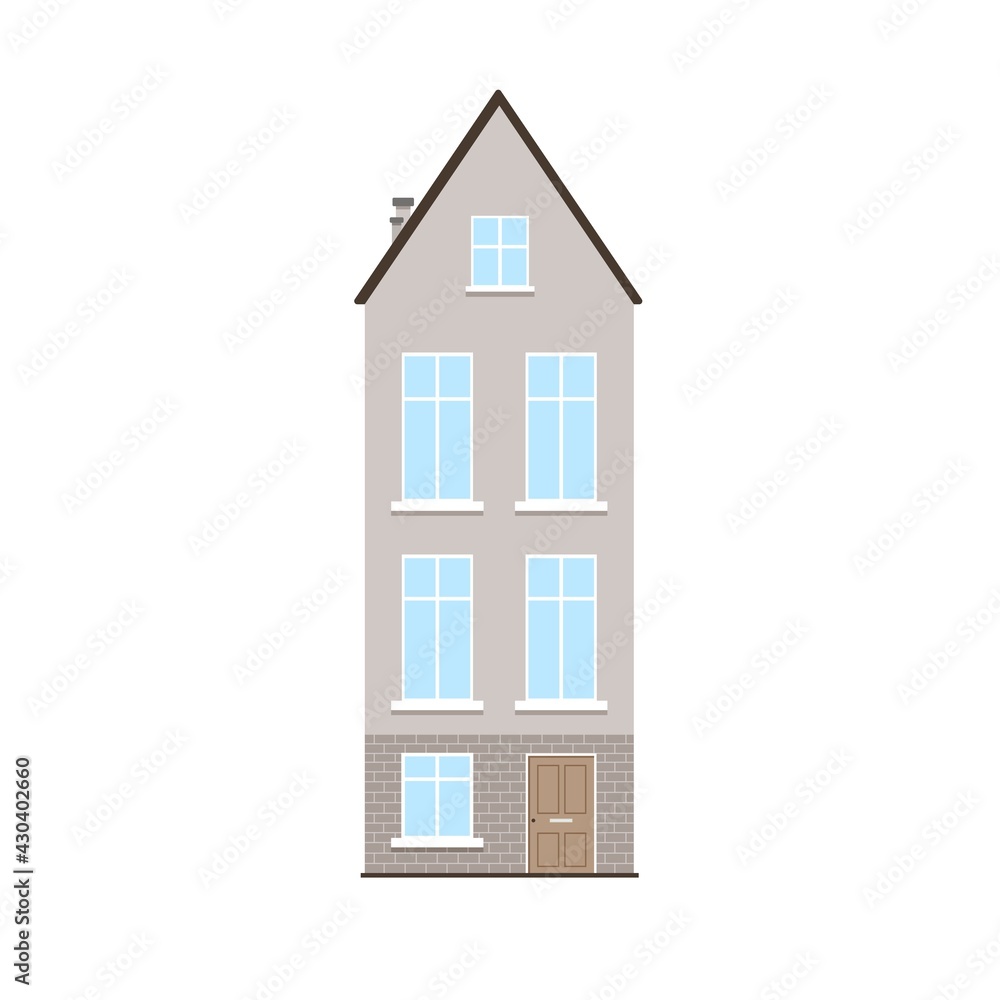 Vector illustration of house in the Dutch style. Vector illustration of house in the Dutch style.