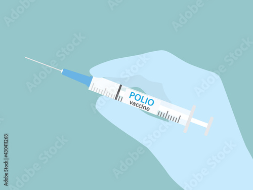 polio vaccination concept  - vector illustration