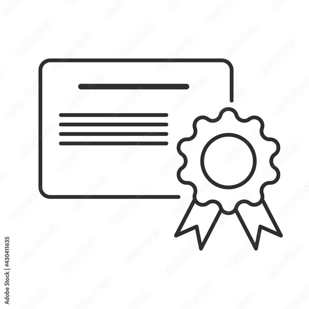 flat certificate icon symbol sign, logo template flat certificate icon symbol sign, logo template