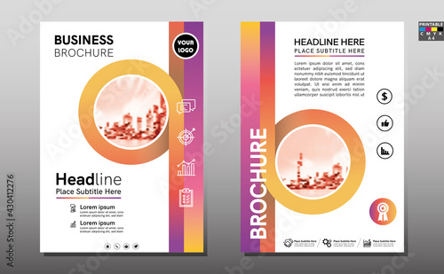 Business Brochure. Flyer Design. Leaflets a4 Template. Cover Book and Magazine. Annual Report Vector illustration. Creative Corporate Flyer For Business