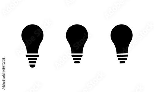 Lamp icon vector. Light bulb icon vector. idea symbol.