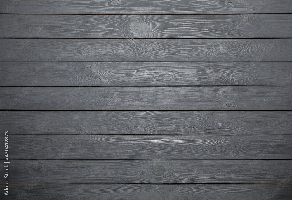 Fototapeta premium Texture of grey wooden surface as background, top view