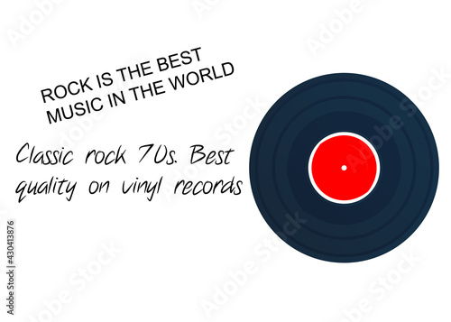 vinyl record on a white background.