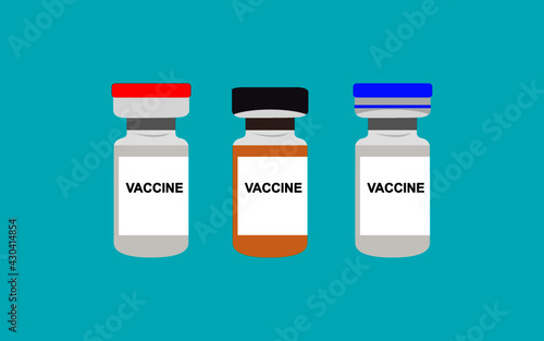 vector vaccine vial science bottle using in laboratory illustration