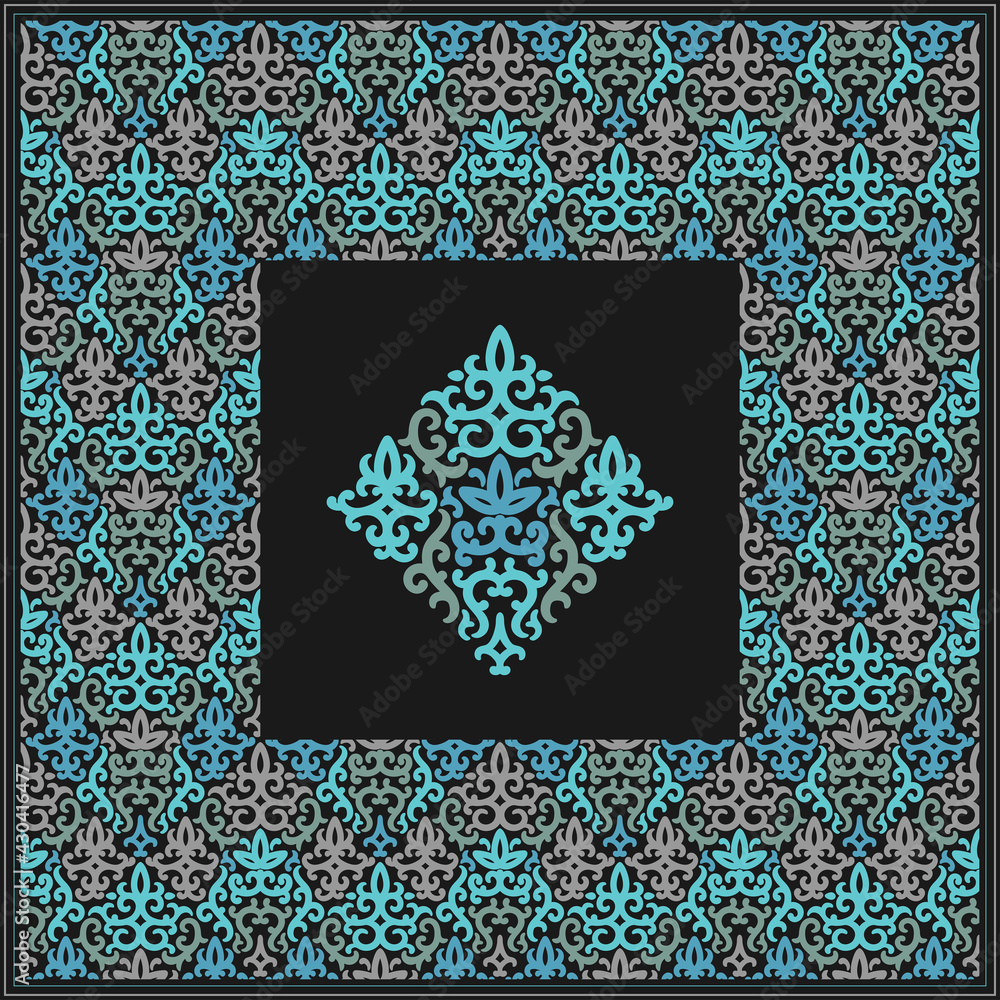 Magic grass - kerchief. Eps10 vector template set. Magic grass - kerchief. Eps10 vector template set.