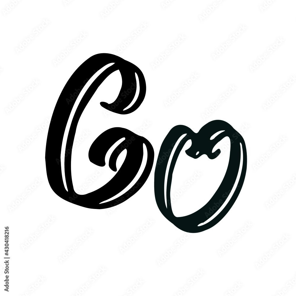 Co initial handwritten logo for identity Co initial handwritten logo for identity
