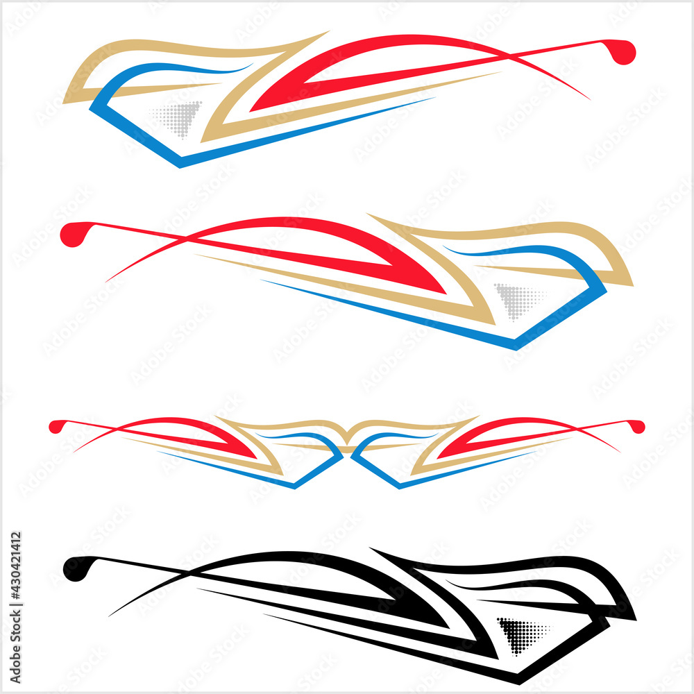 Obraz premium Vehicle Graphics, Stripe : Vinyl Ready Design