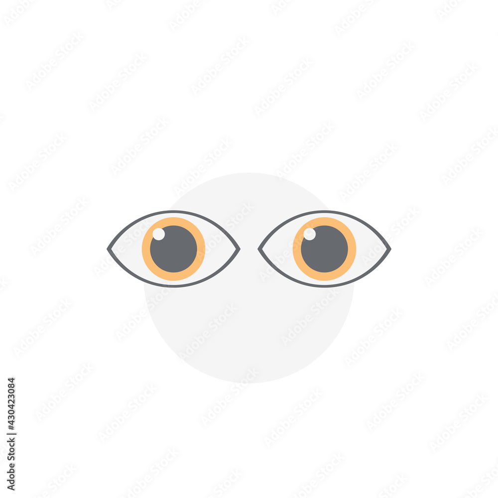 Colorful eyes icon isolated on white background. Vision symbol modern, simple, vector, icon for website design, mobile app, ui. Vector Illustration