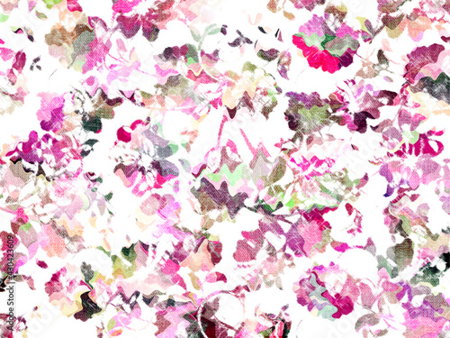 oil painted floral pattern