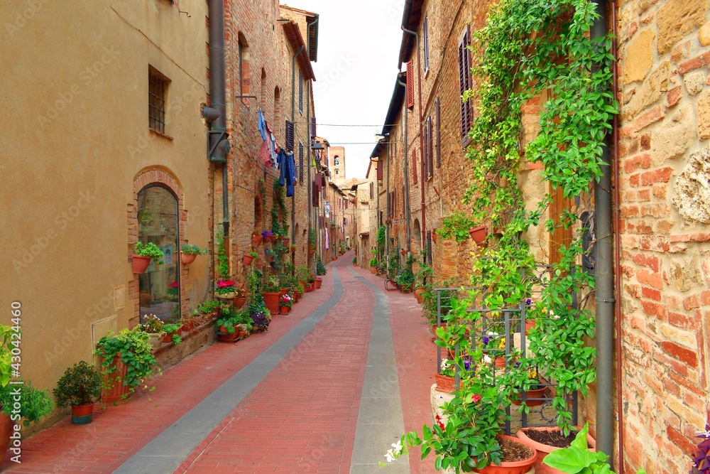 landscape of Casole d'Elsa, a Tuscan village of medieval origins in the province of Siena, Italy