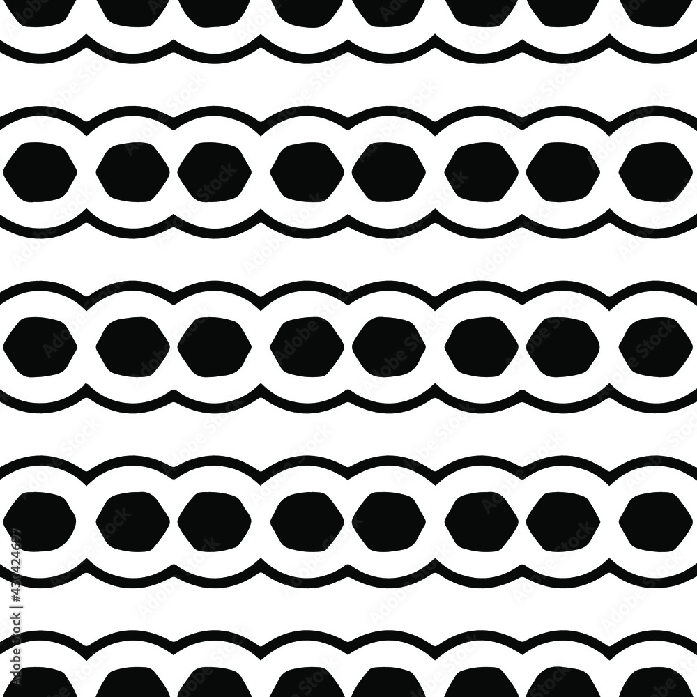 Geometric vector pattern with triangular elements. Seamless abstract ornament for wallpapers and backgrounds. Black and white colors. Geometric vector pattern with triangular elements. Seamless abstract ornament for wallpapers and backgrounds. Black and white colors.