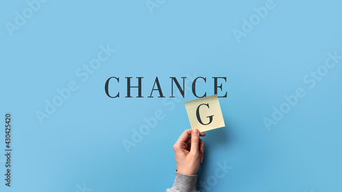 Schilderij op canvas Inscriptions: chance and change